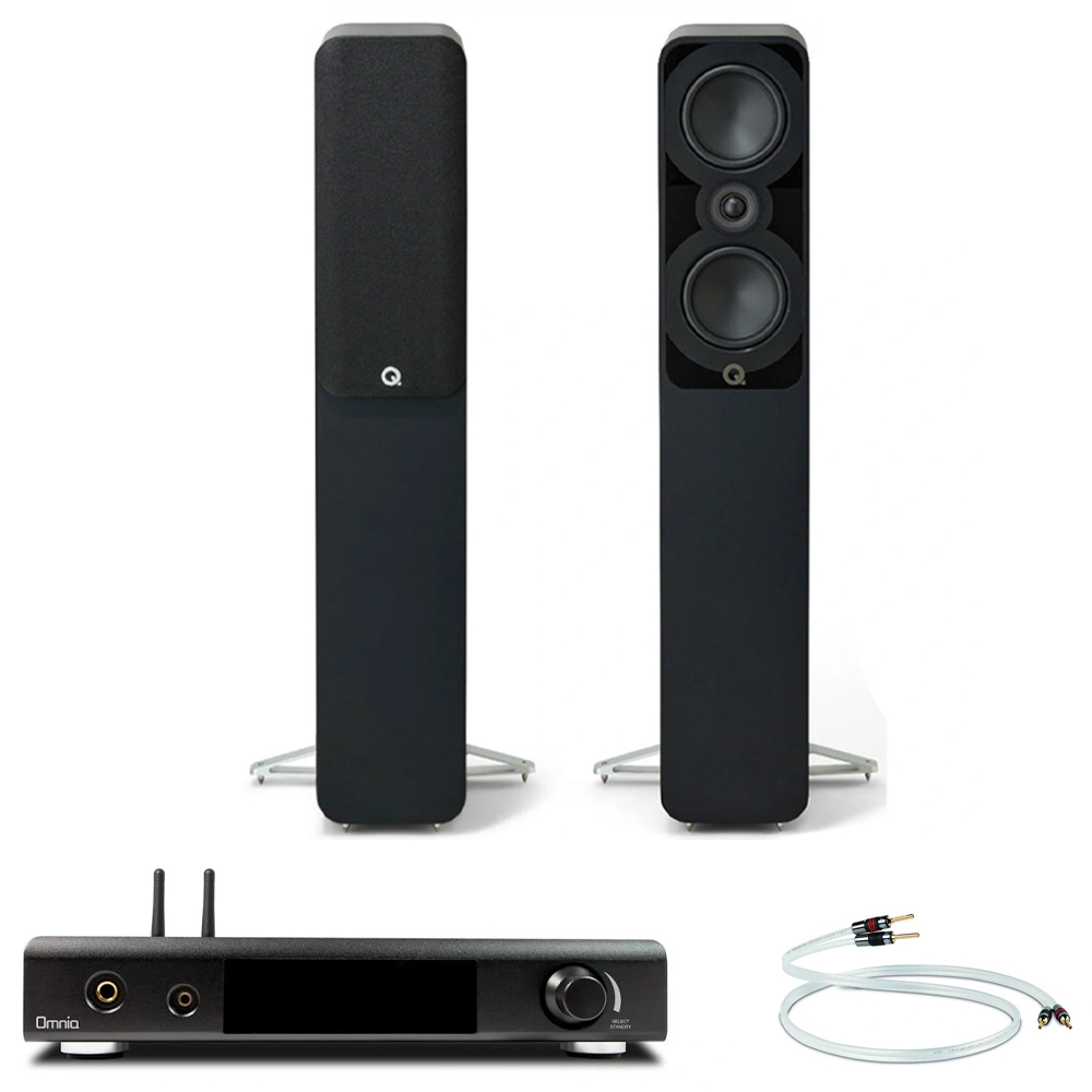NuPrime Omnia A300SE - Q Acoustics 5040 Black - QED Signature Revelation 3M. Hi-Fi Müzik Sistemi
